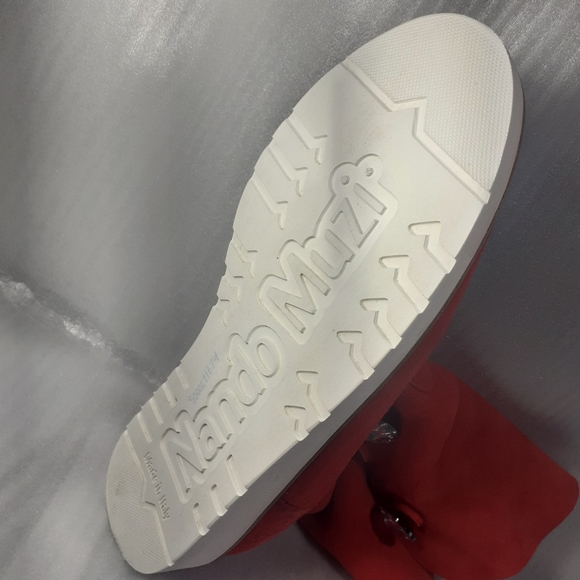 NANDO MUZI Italian Sheepskin Swarovski crystal Embellished Fur Shearling boot - Picture 7 of 9